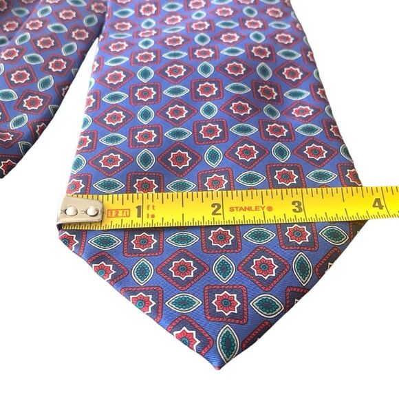 Pre Owned Men’s Geoffrey Beene Tie Neck Tie Necktie 100% Silk Fabric From Italy - Picture 5 of 5